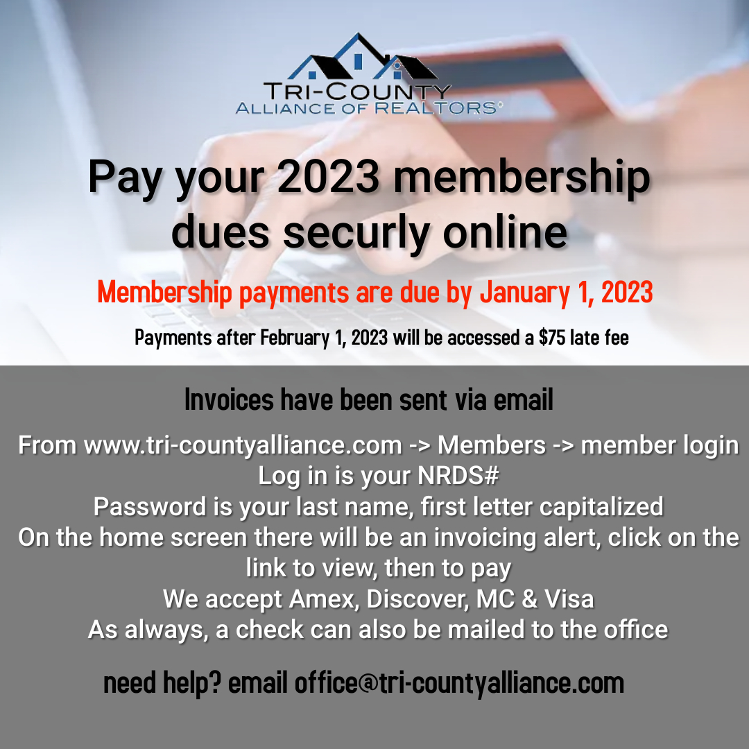 Pay your 2023 membership dues online now!